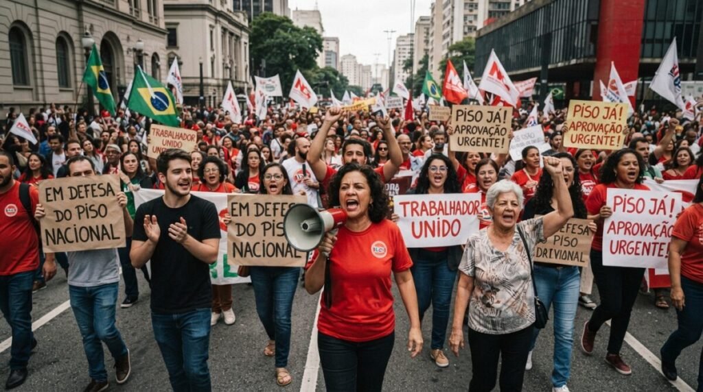 Categorias mobilizam ato pela aprovação do Piso Nacional