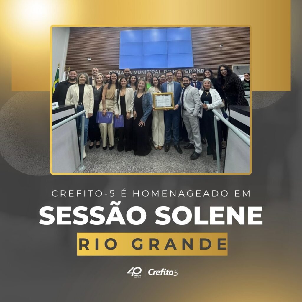 CREFITO-5 é homenageado em Sessão Solene pelos 40 anos de atuação