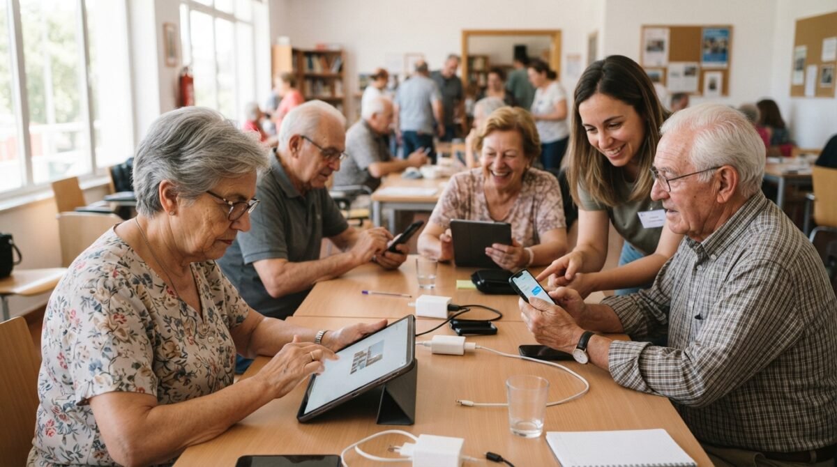 Retrato da proficiência para uso de dispositivos móveis entre pessoas idosas: um estudo comparativo
