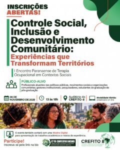 Crefito-8 abre inscrições para evento sobre contextos sociais